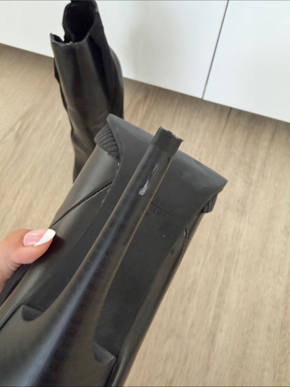 Zara Women's Black High-Heel Ankle Boots - Picture 4 of 5